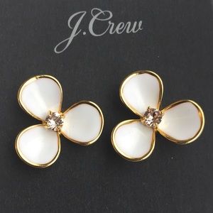 J. Crew Floral mother-of-pearl earrings NWT